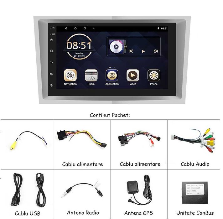 Navigatie Dedicata 7Inch Android 10, Opel Astra, Corsa, Vectra, Zafira