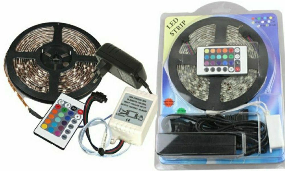 Kit Banda LED STRIP 3528 RGB 5 metri multicolor telecomanda