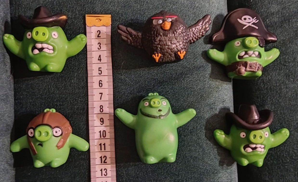 Set 9 Figurine ANGRY BIRDS: 6 MC Donalds ROVIO + 3 Figurine mari