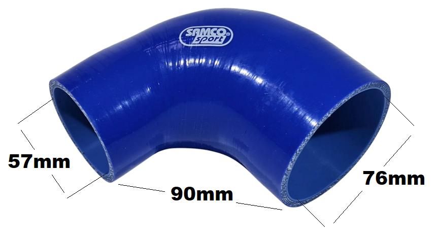 Силиконово коляно Samco Sport за турбо пътища РЕДУЦИРАЩО 90 градуса 57