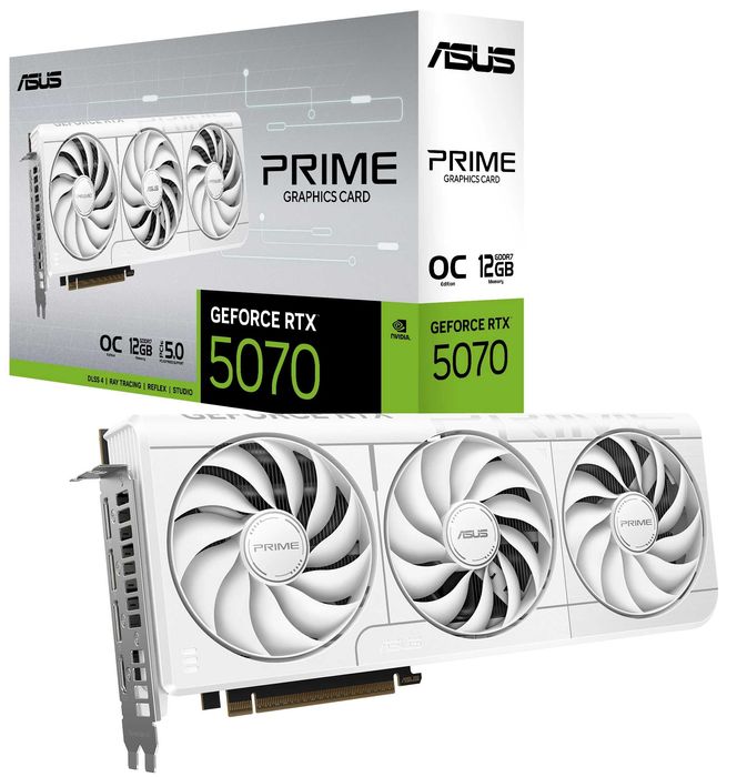 Placa video ASUS GeForce RTX 5070 PRIME OC WHITE 12GB GDDR7 192-bit