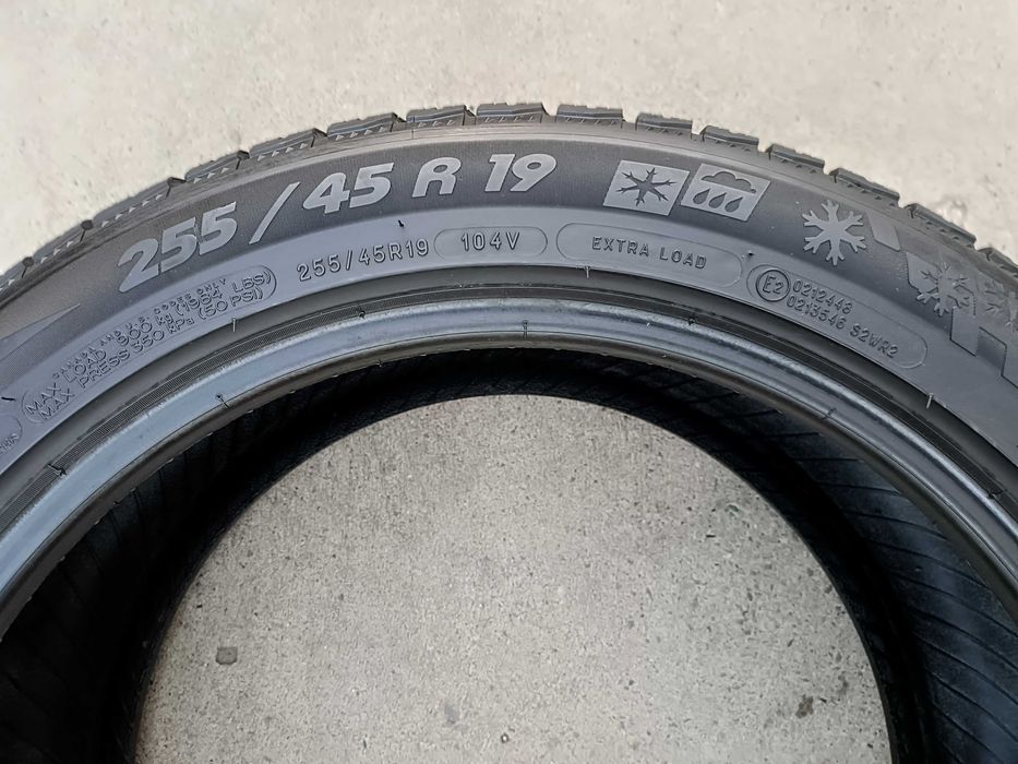 Doua anvelope iarna 255 45 19 michelin pilot alpin PA4 profil 8mm 3824