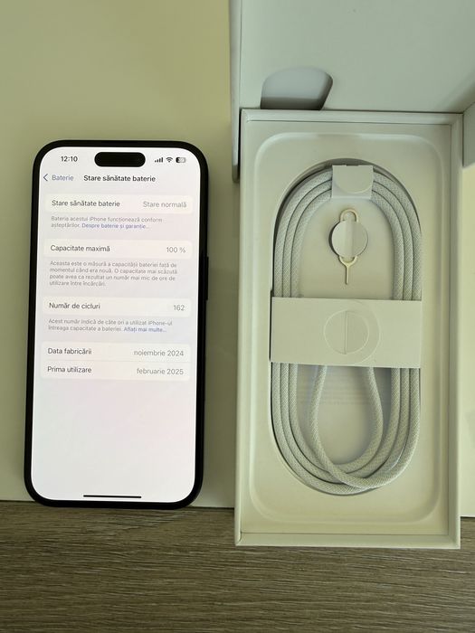 Iphone 16 negru 128gb procent baterie 100% garantie