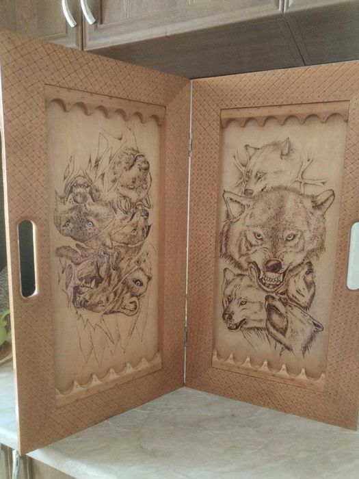 Нарды из дерева, ручная работа