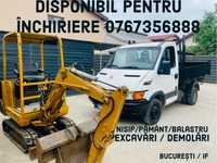 Miniexcavator de închiriat  / basculabila 3.5T / nisip