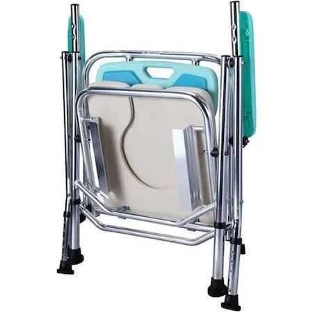 Scaun WC de camera pliabil, reglabil/ inaltime,aluminiu ,max. 180kg