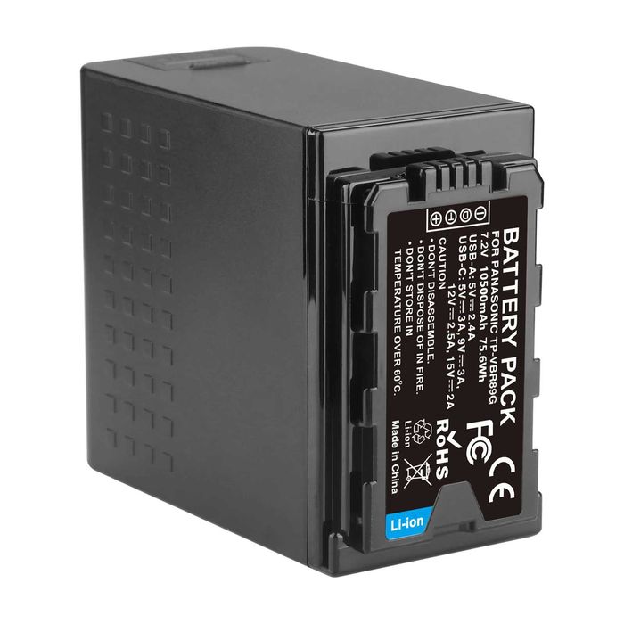 10500mAh батерия AG-VBR89G / AG-VBR118 с индикация за заряд и Type-C