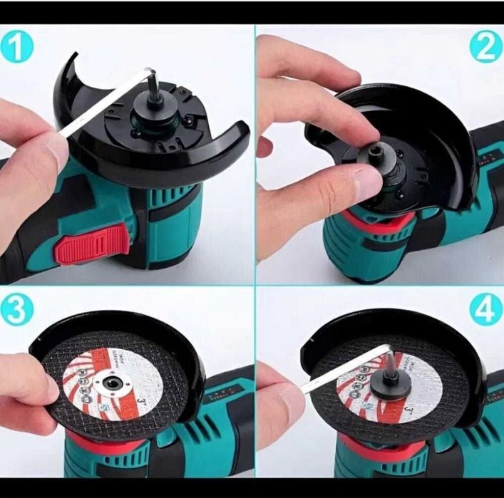 Mini Polizor Flex Electric cu 2 Baterii 24 v disc 76MM Nou 5 discuri