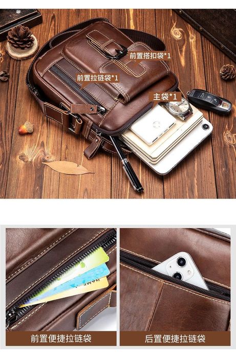 Мужская сумка из 100% натуральной кожи бычьей мужской барсетка