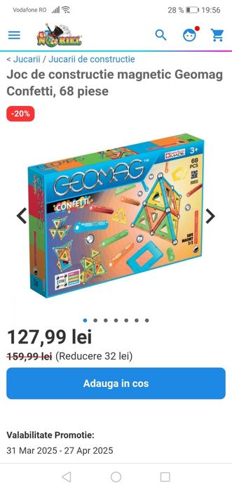 Geomag joc construcție 64 piese