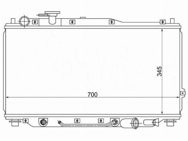 Радиатор  Kia Spectra