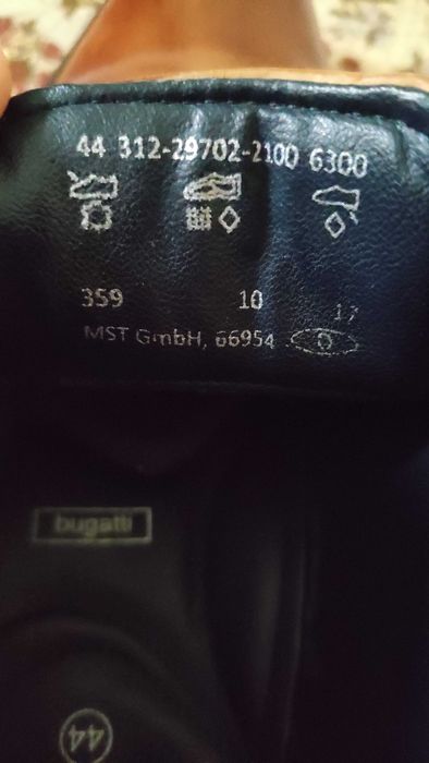 Bugatti мъжки обувки естествена кожа н.44
