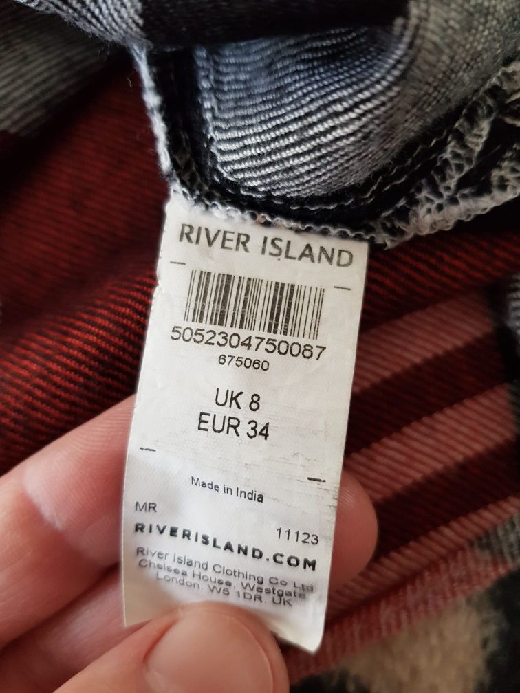 Cămașă River Island,damă,în carouri,mărimea S/36-38