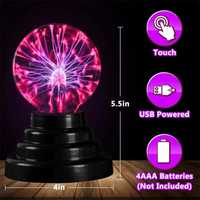 Lampa tactila cu plasma, Glob decorativ, Plasma Ball, efect fulger