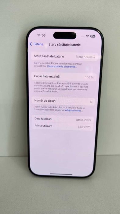 Iphone 16 Pro 128GB (Ag8 Tudor1/B73813) – Garantie 2 Ani!