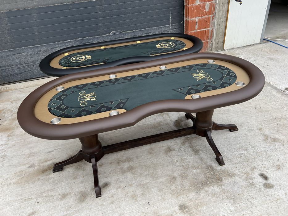 Mese poker stejar customizate cu LOGO tau CustomTables.eu stoc 2 mese