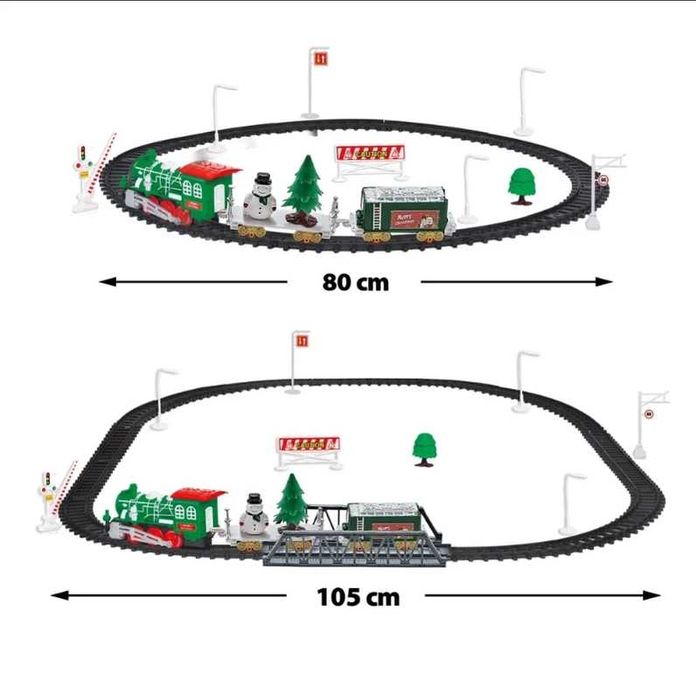Trenuleț de Crăciun pentru brad - cu muzică, lumini