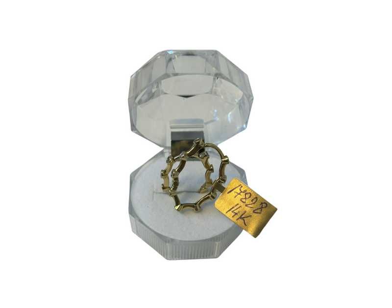 Cercei aur galben cu pietre 14k, 3.12 grame