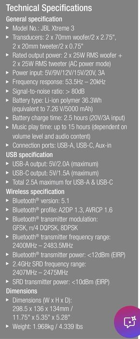 Boxa Portabila JBL Xtreme 3 100W impecabila
