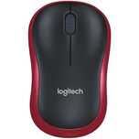 Mouse wireless Logitech M185, ambidextru, USB, rosu