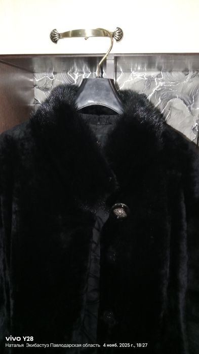 Натуральная шуба мутон+ норка