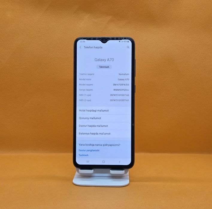 Samsung A70 xolati ideal
