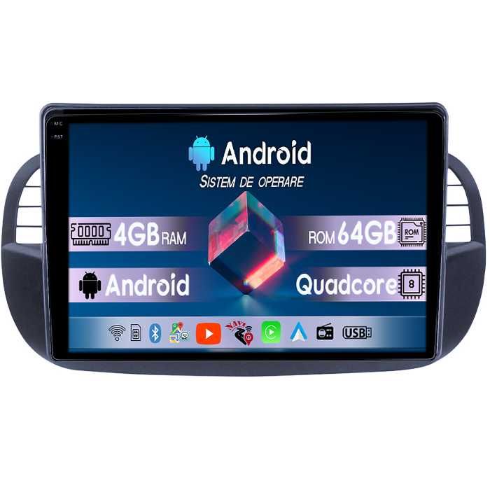 Navigatie Fiat 500 2007-2015 , Android 14, 9INCH, 4GB RAM/64GB ROM