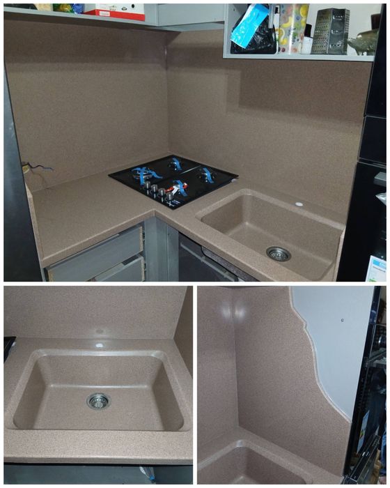 Stolishnitsa quyma, akril, kvarts toshdan oshxona sanuzelga yasaymiz.