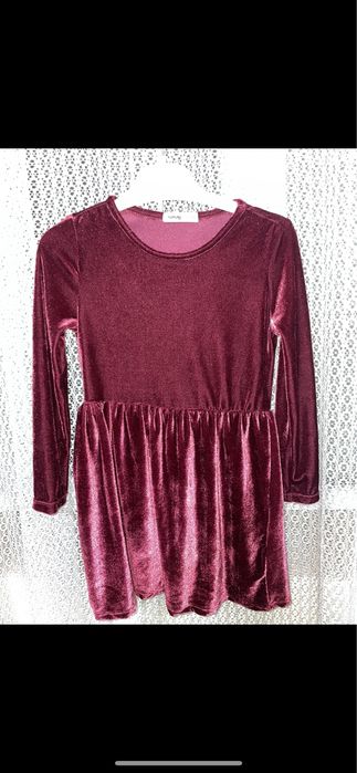 Rochiță visinie catifea  116