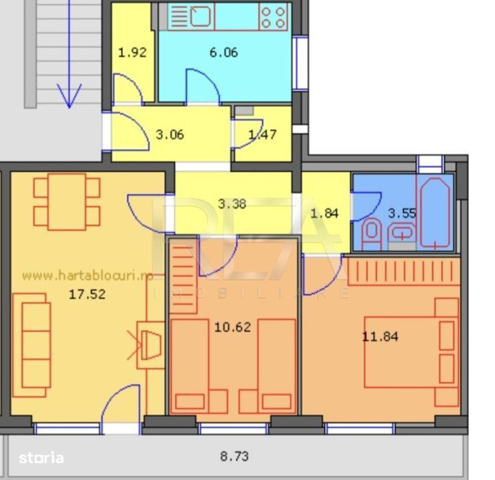 3 camere, decomandat, et 6/10-Drumul Taberei