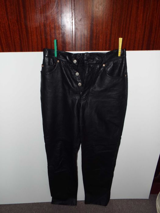 Pantaloni din piele veritabilă, Nr.42