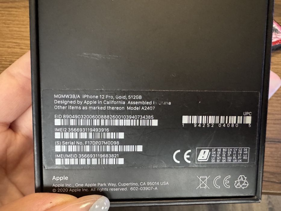 iPhone 12 pro 512gb gold