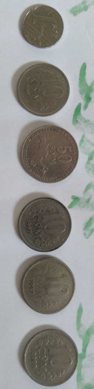 Монеты 90-х Россия Казахстан Узбекистан