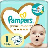 Scutece Pampers Premium Care Marimea 1, Nou Nascut, 2-5 kg