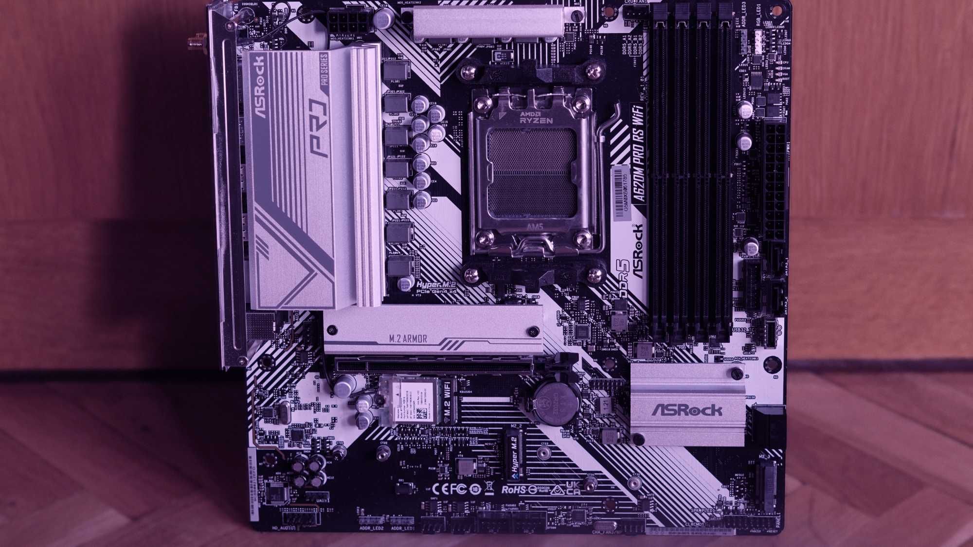 ASRock A620M Pro RS WiFi, A620, AM5, DDR5, PCIe 4.0