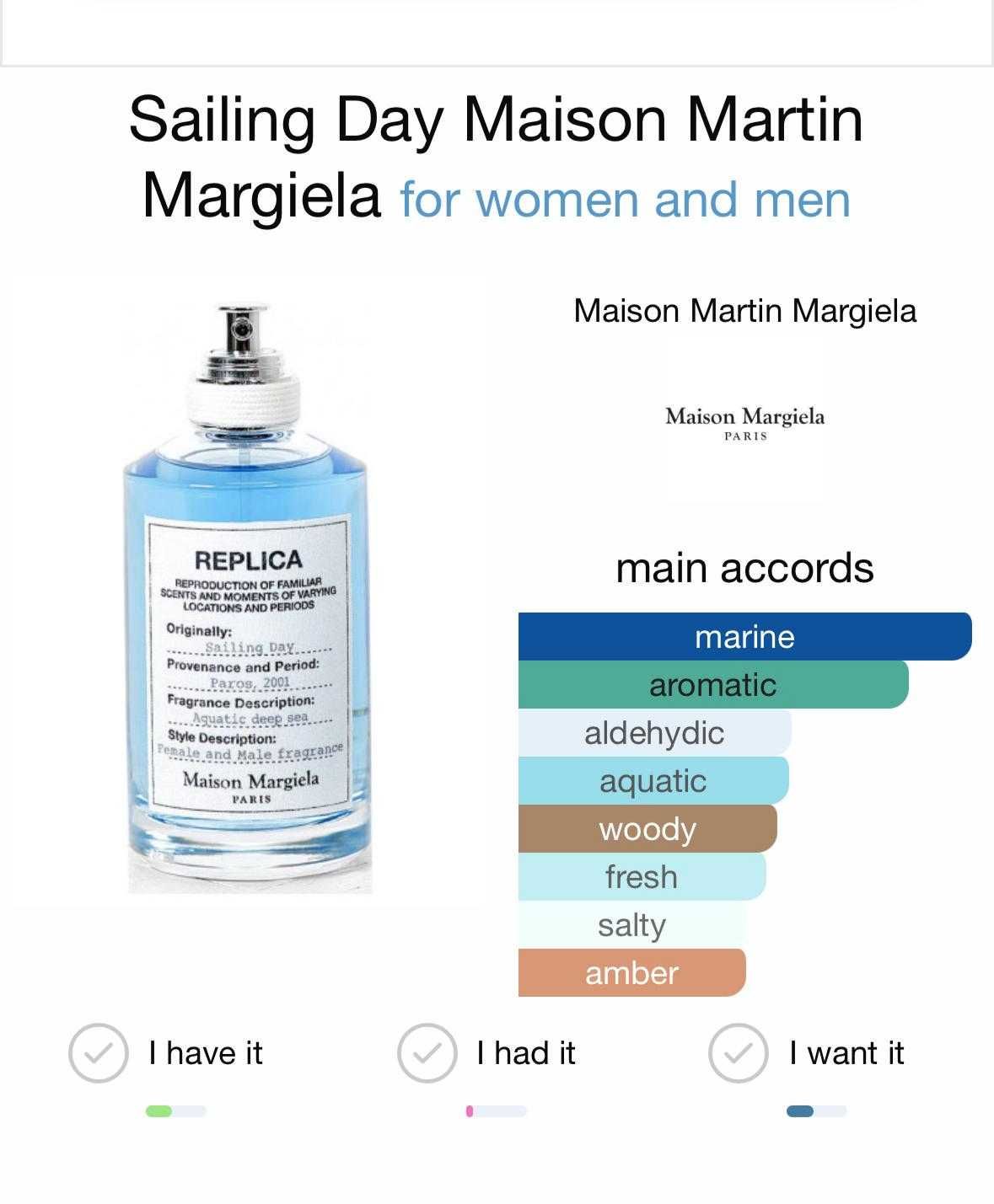 Maison Margiela - Sailing Day 100ml , unisex, 100% original, Sursa: UK