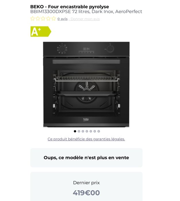 Cuptor electric încorporabil Beko BBIM13300DXPSE