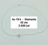 Colier din aur alb de 18 k și diamante,eliberam certificat de conformi