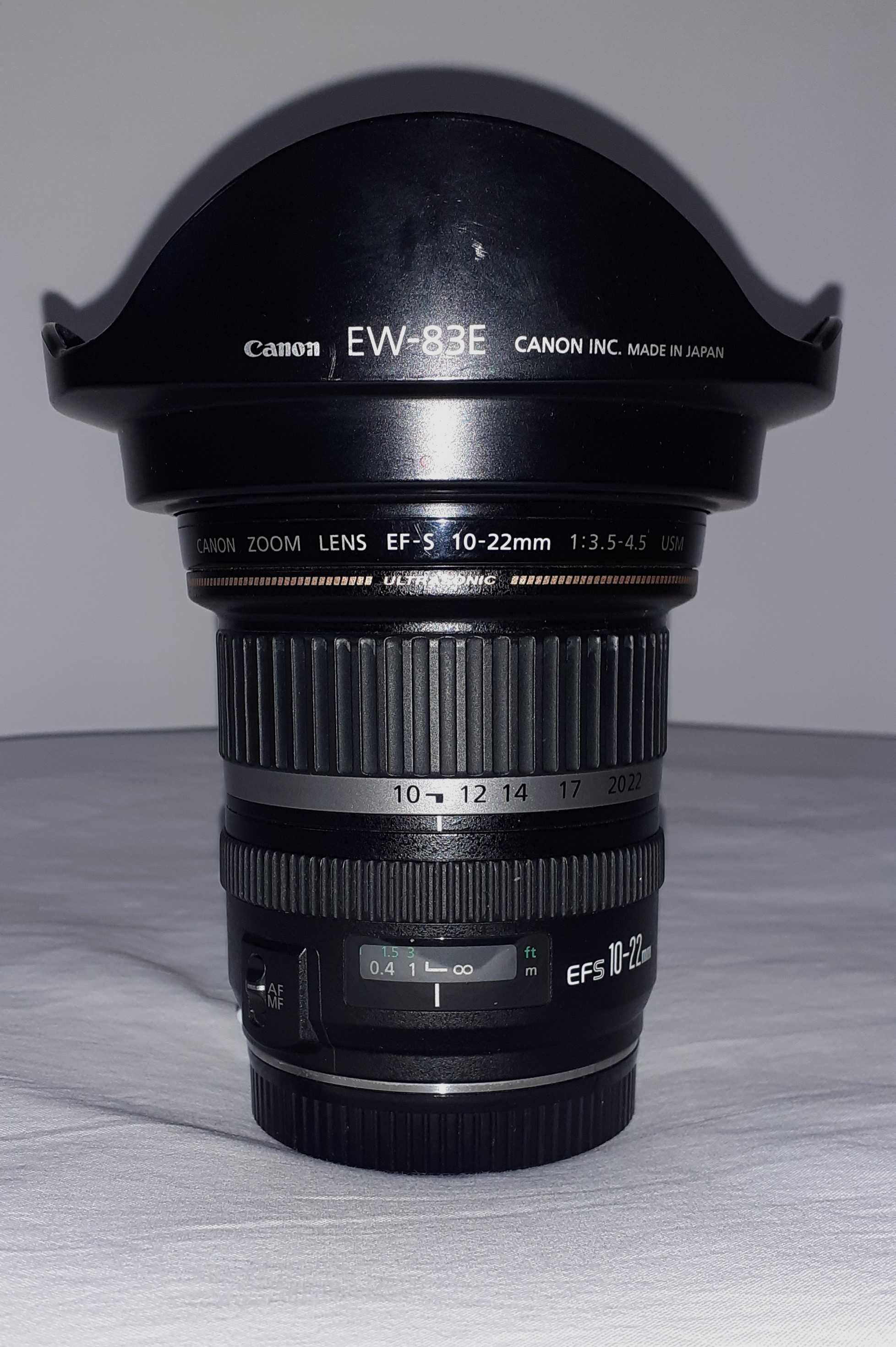 Obiectiv Canon EF-S 10-22 mm + accesorii ,impecabil!!