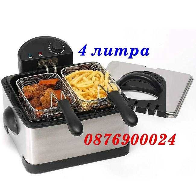 ПРОМО! Електрически фритюрник за пържене 2 3 или 4 литра 2000w