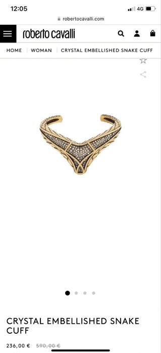 Гривна Roberto Cavalli Swarovski Crystals