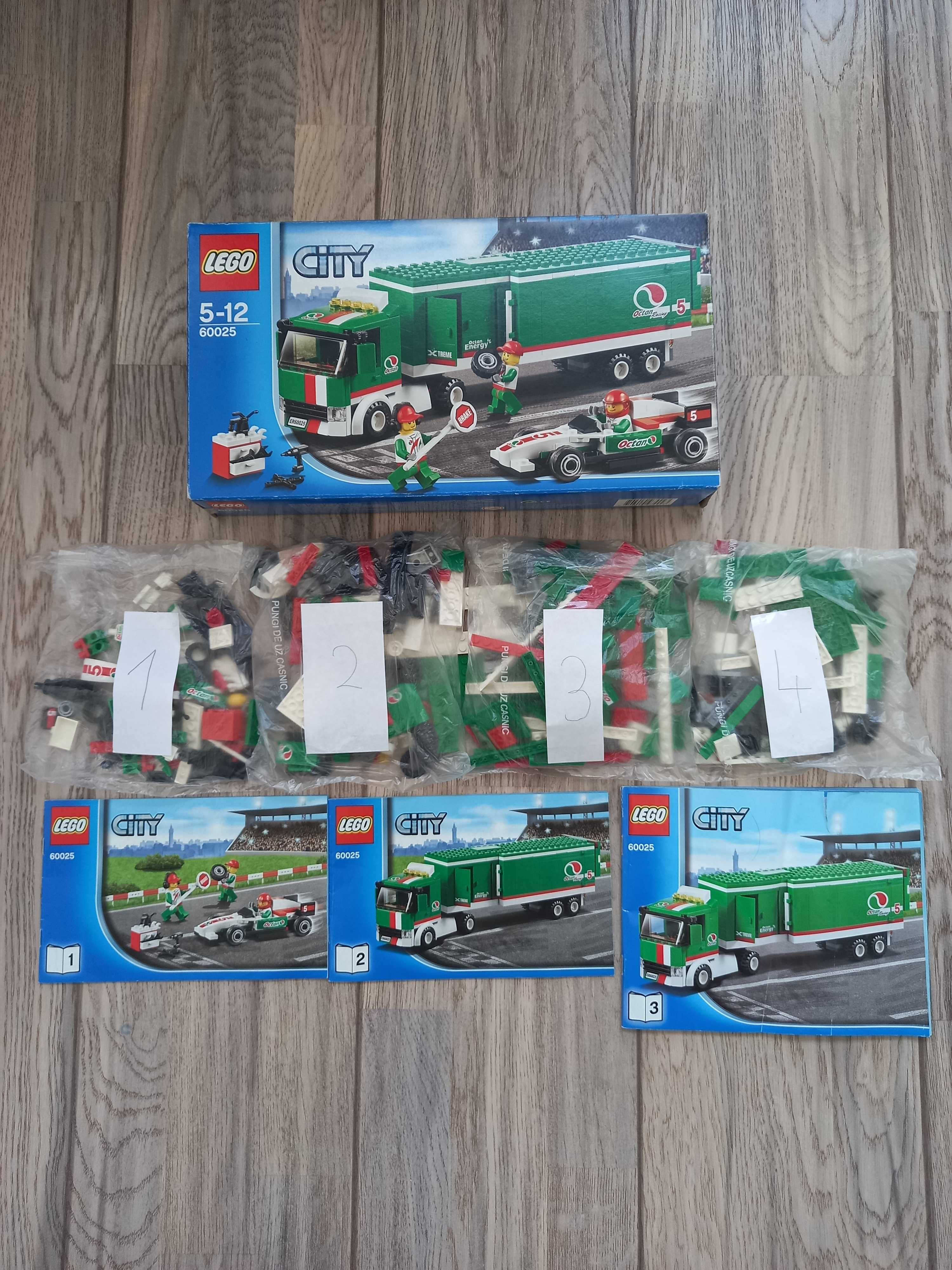 Lego City, camion Grand Prix, 60025, complet, 5-12 ani