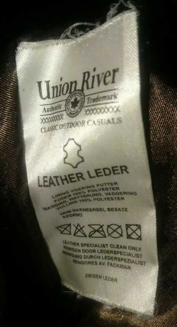 Haina piele barbati XL marca Union River Anglia, durabila