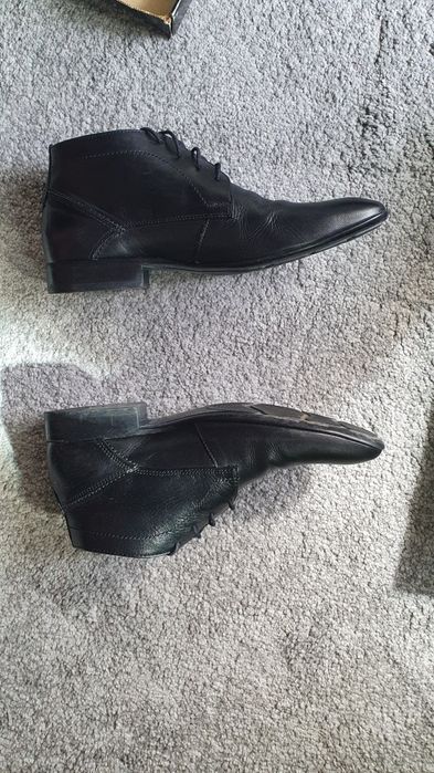 Ghete piele barbat,negre, noi