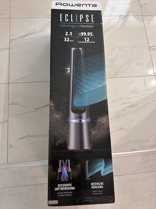 Ventilator Purificator aer Rowenta Eclipse 2 in 1 33W 52m2 Lcd Nou