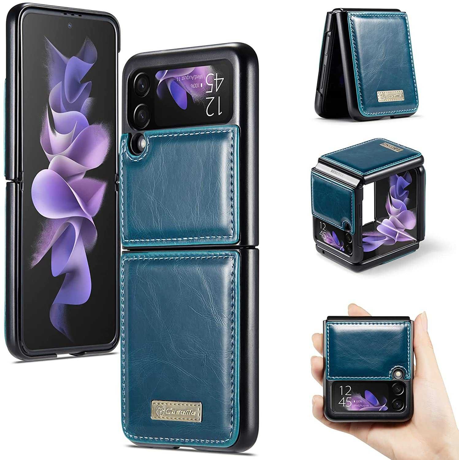 Husa premium lux flip piele+Folie SAMSUNG Galaxy Z Flip3 5G / Flip 4