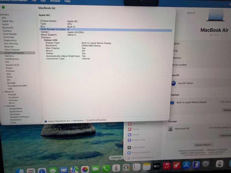 MacBook Air 13" M2 Chip 8-Core CPU/8-Core GPU/8GB RAM/256GB SSD — миниатюра 7