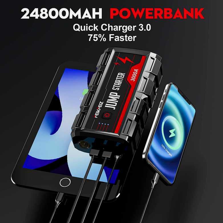 Robot pornire auto jump starter 3000A FEIKFEIZ Germania