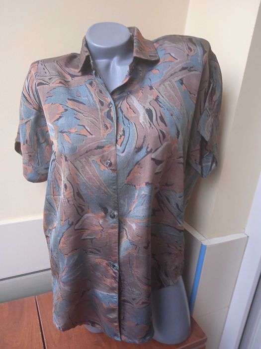 Винтидж / Vintage дамска риза с къс ръкав