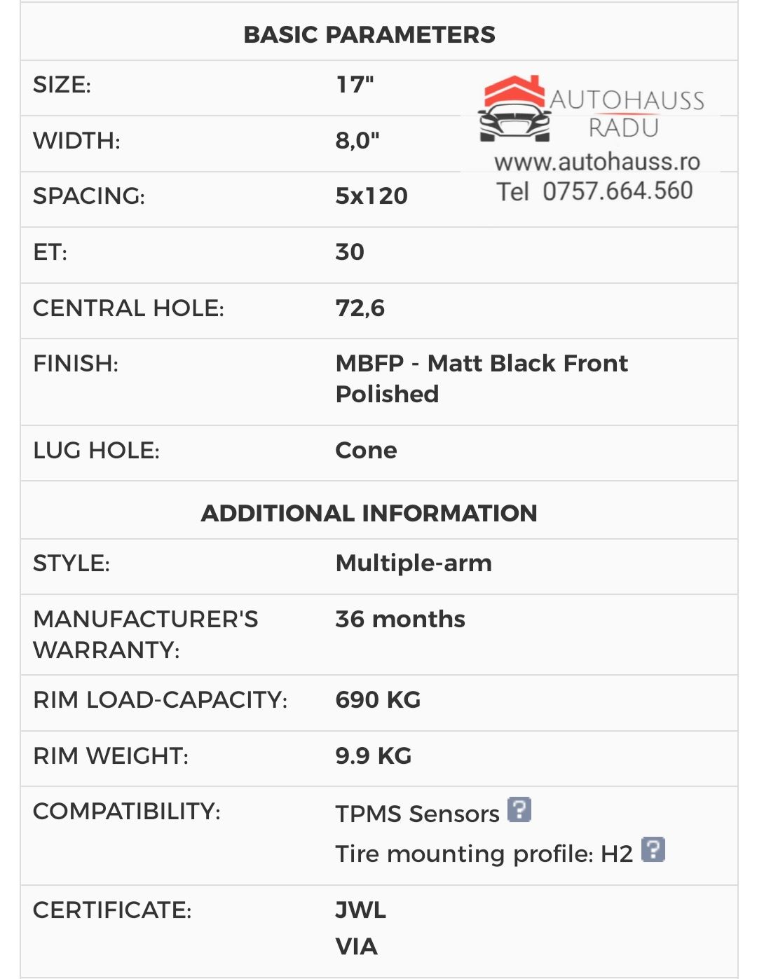 Jante 17 BMW Styling M 5 x 120 R17